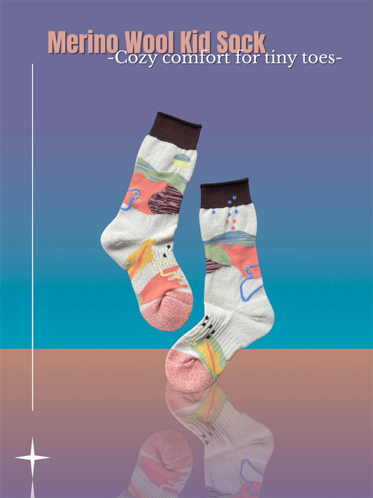 兒童麗諾羊毛襪_自然之境18cm-22cm尺寸