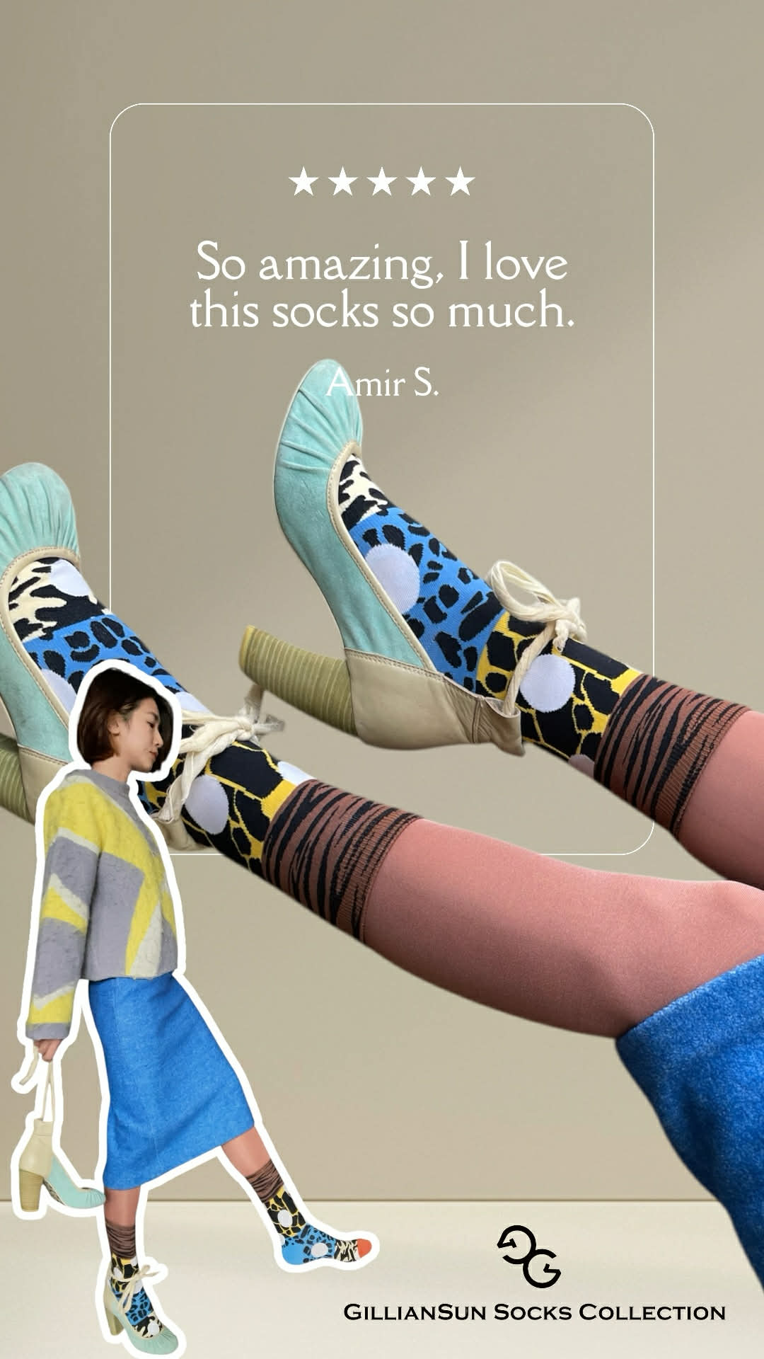 NEW 成人精梳棉襪_動物紋波點咖啡色系