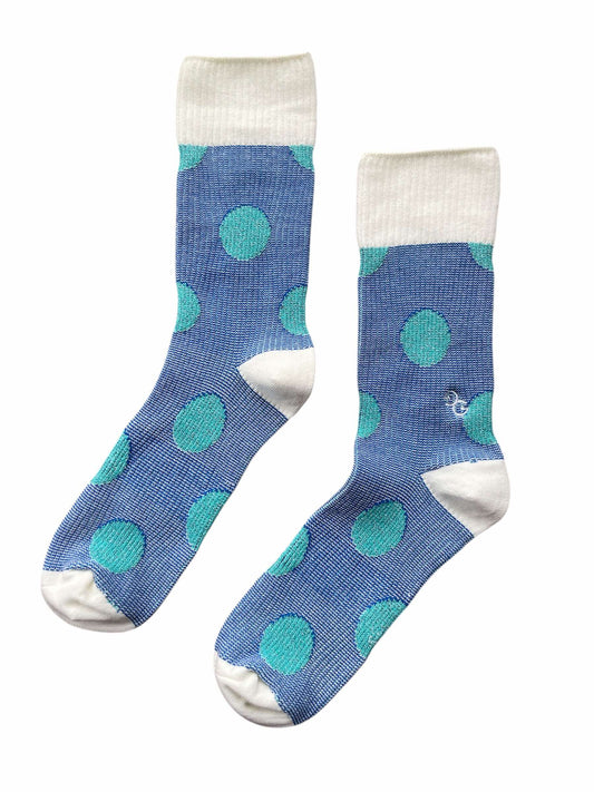 成人精梳棉雙針筒襪_月光水滴