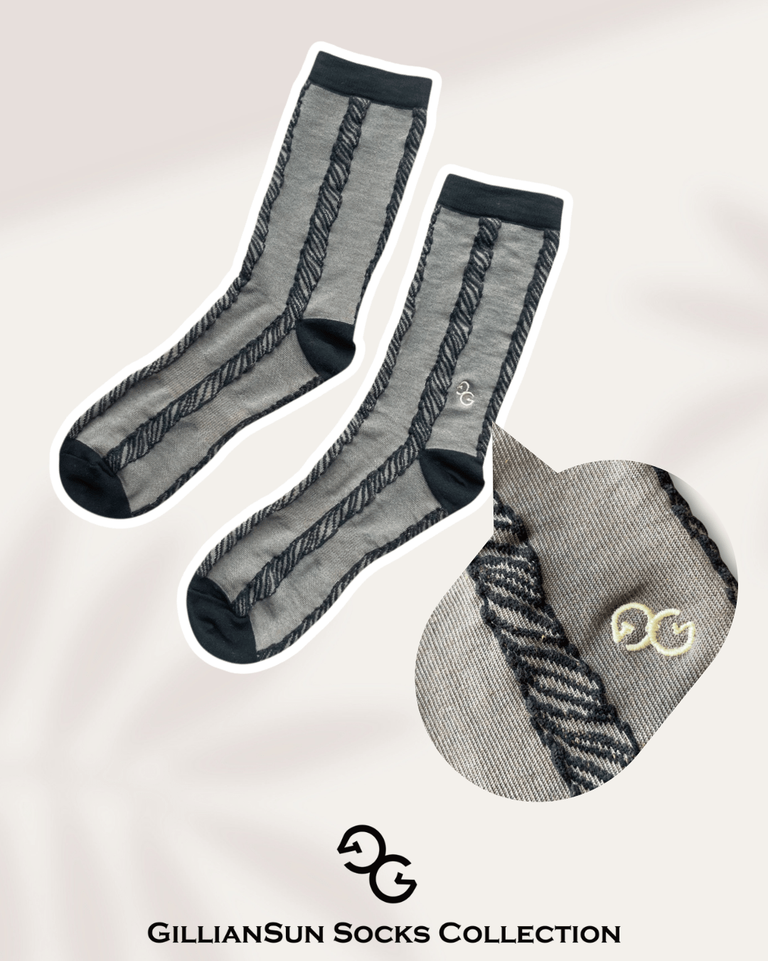 成人抗菌精梳棉_Ｍahua 浮雕麻花襪