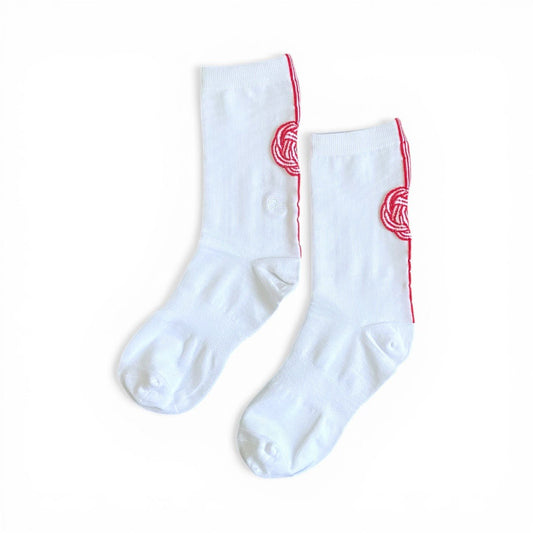 成人抗菌精梳棉_Mitsuhiki 浮雕繩結襪