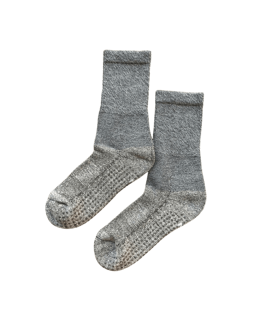 選品襪系列-寬鬆抑菌氣墊止滑襪 _灰 (尺寸-M、L)