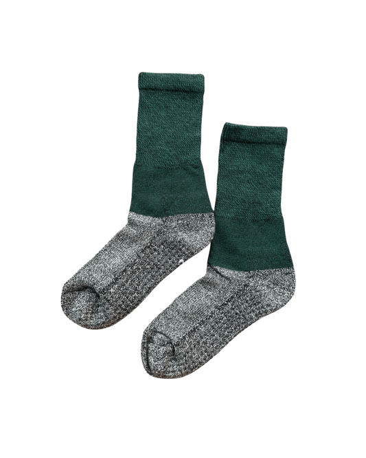 選品襪系列-寬鬆抑菌氣墊止滑襪 _深綠 (尺寸-M、L)