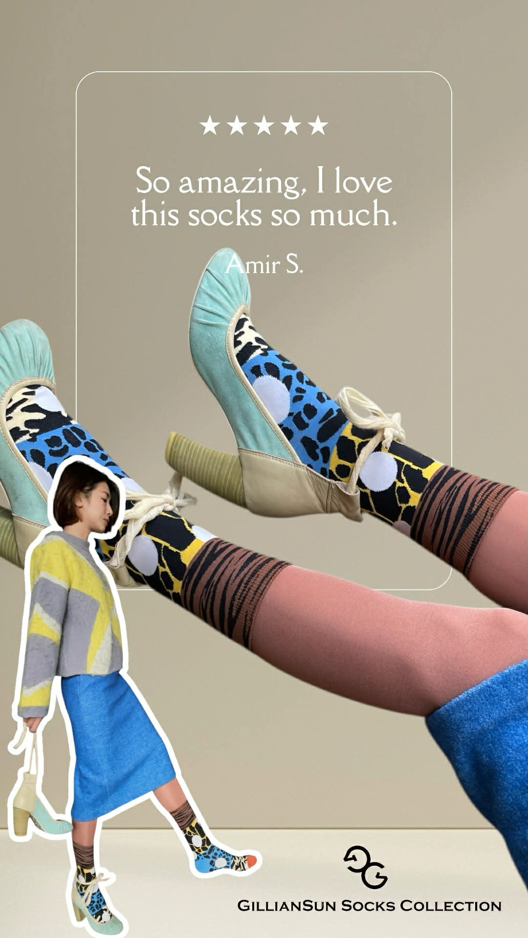 NEW 成人精梳棉襪_動物紋波點咖啡色系