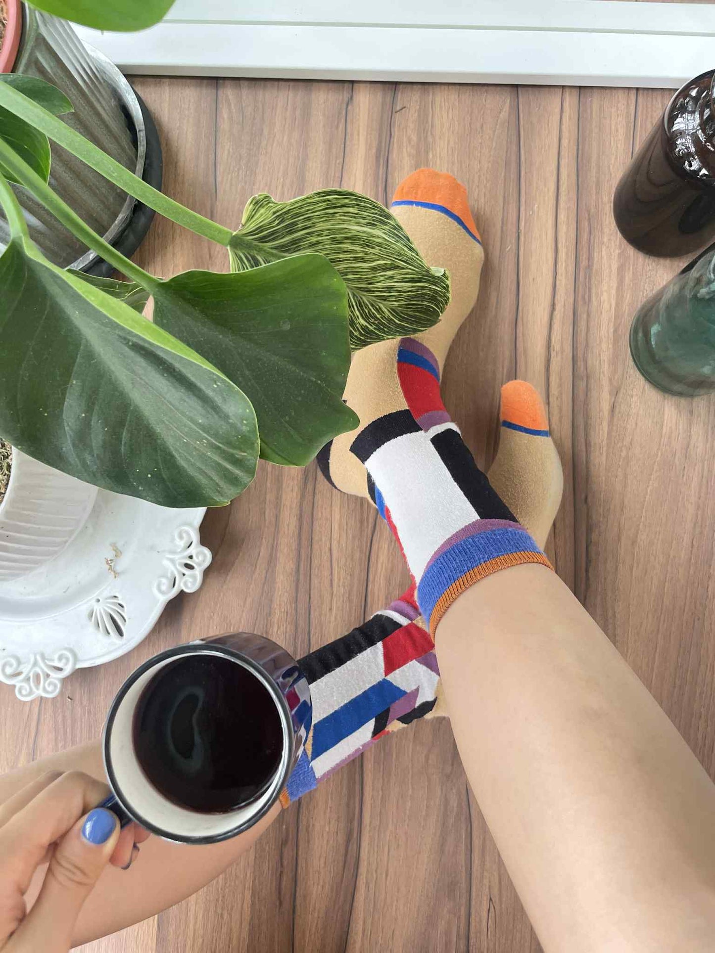 Adult Combed Cotton Socks_Mirror Image