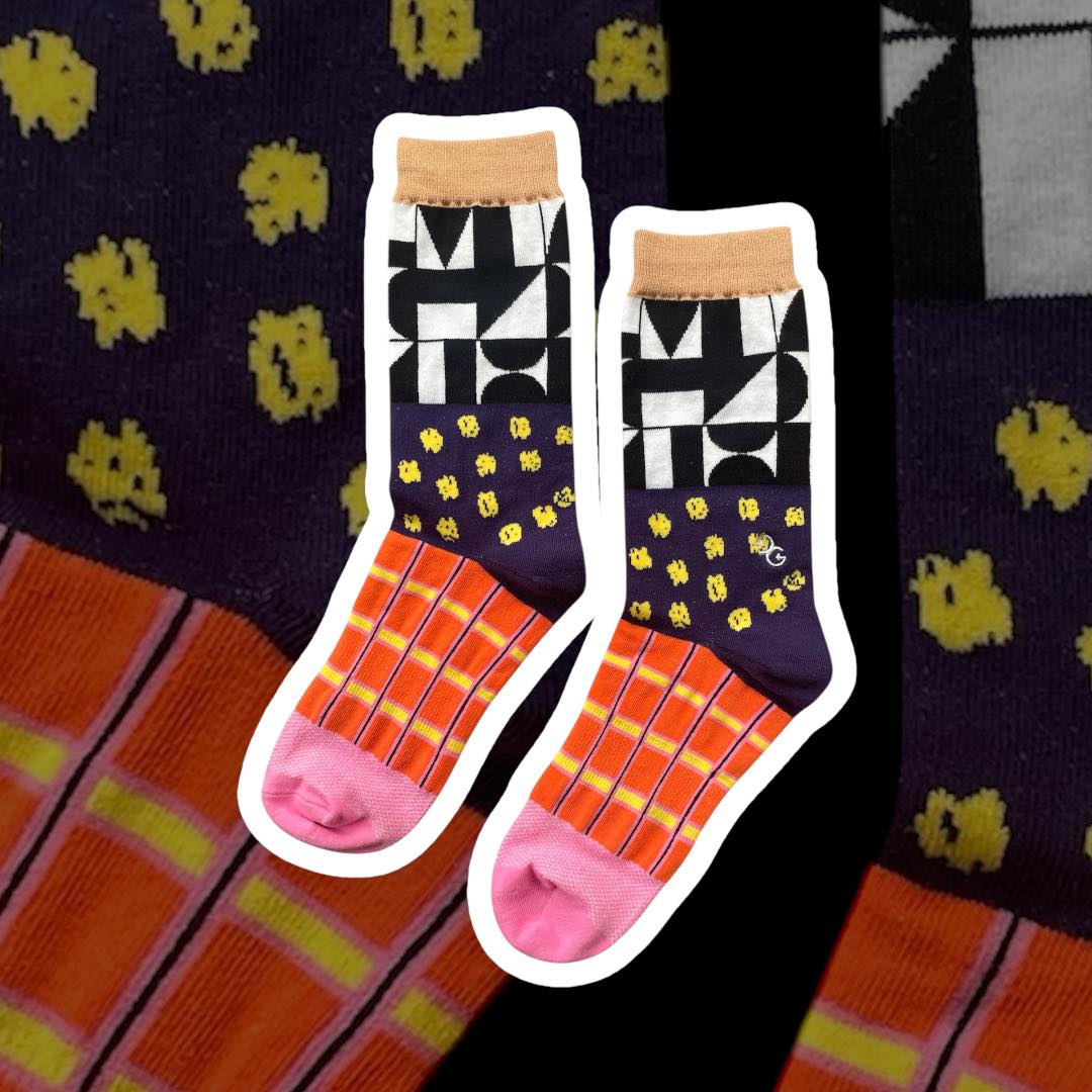 Adult Combed Cotton Socks_ Web of Thoughts